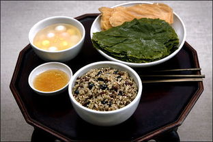 干菜蔬菜,五谷饭,是韩国元宵节的代表性食物 