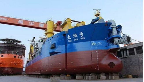 天鲲号下水了 中国大型挖泥船队伍再添一员,天鲲号这一能力全球第一 