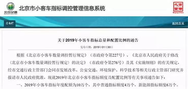 北京今年小客车指标配额仍为10万个