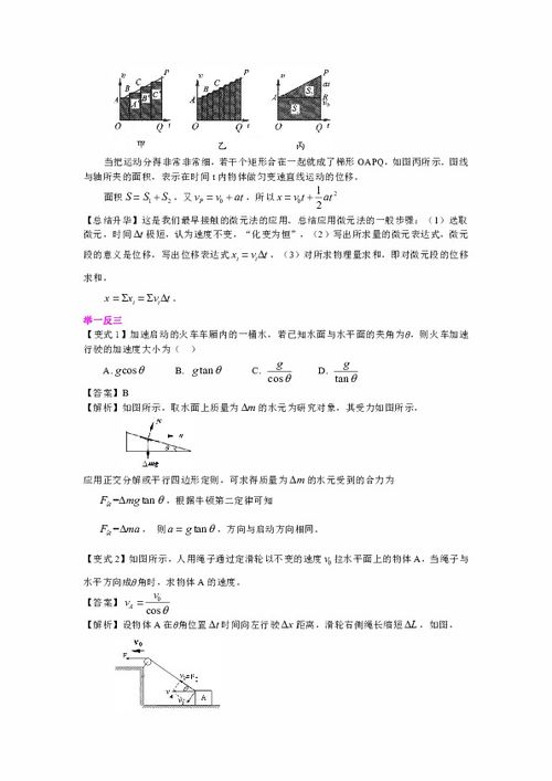 高中物理题型处理方法 微元法 