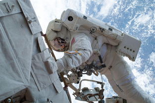 美宇航员地球做背景玩自拍秀太空美景 