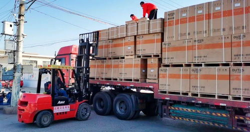 广 而告之 24小时发货 中广欧特斯4200台秦皇岛中标采暖机组陆续奔赴目的地