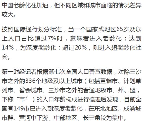 中国城市老龄化大数据 149城深度老龄化,集中在这些省份