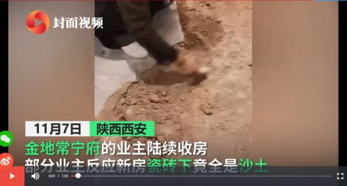 太坑人了 一楼盘业主收新房,170万精装房撬开地砖下面竟全是沙土