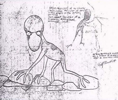 美国多佛恶魔疑似外星生物,头大如斗眼睛为橙色 